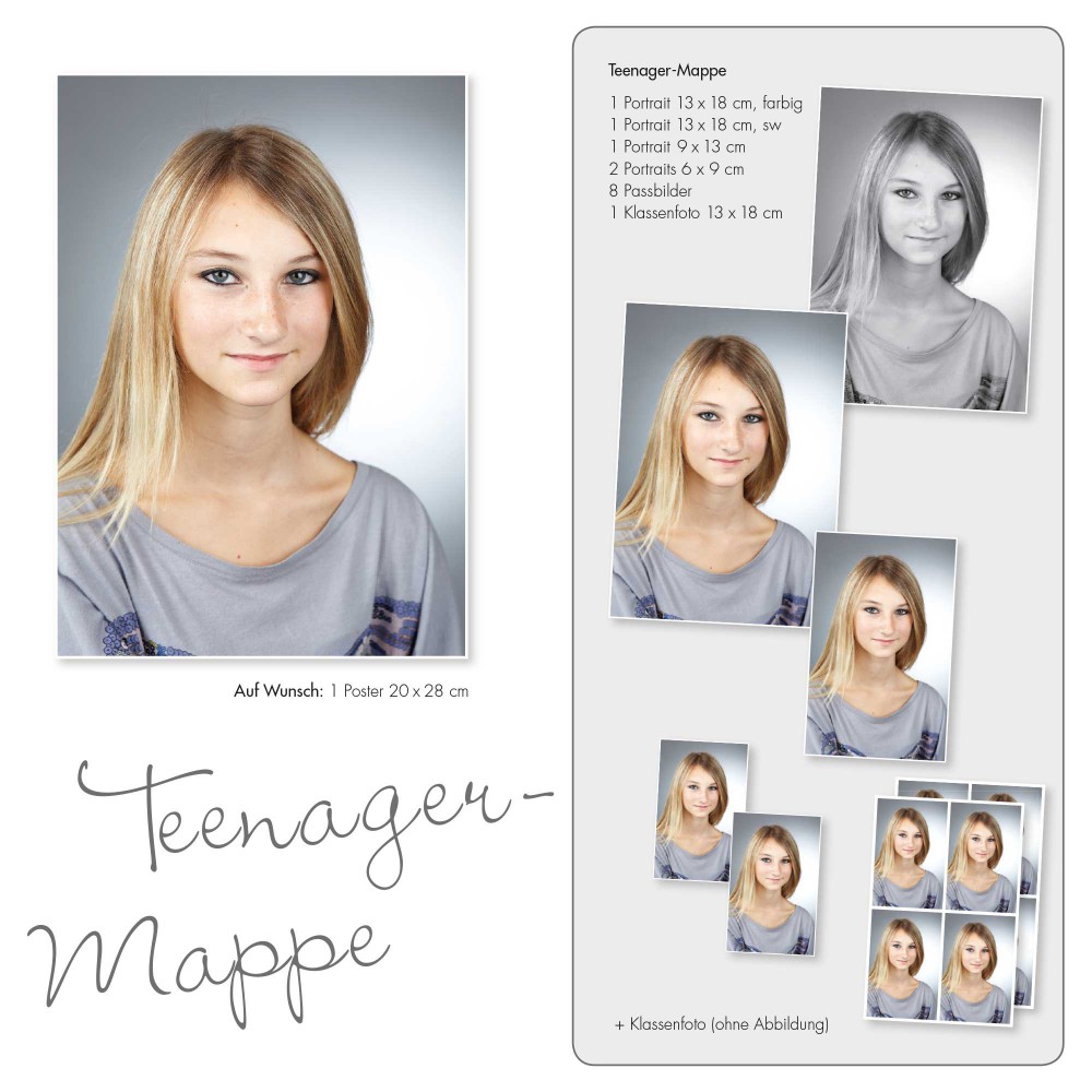 Schulfotografie 'Teenager Mappe'